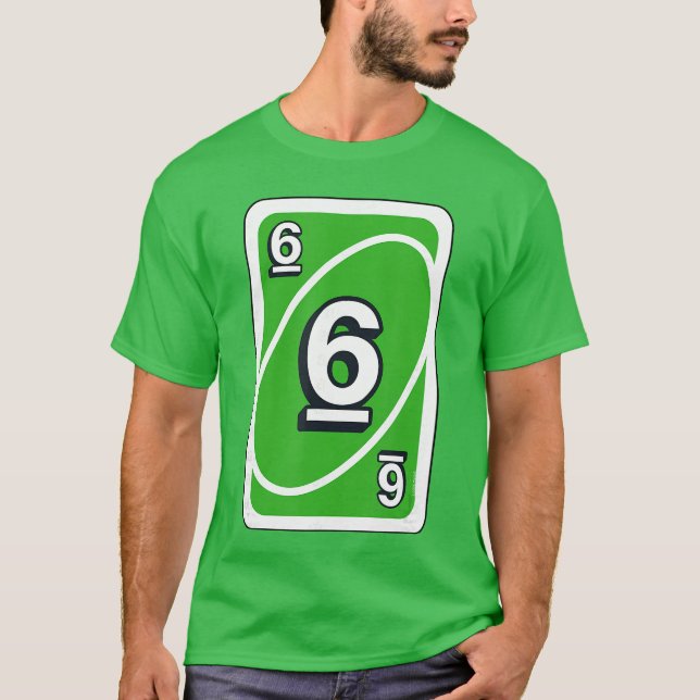 T-shirt Carte UNO Halloween verte 6 (Devant)