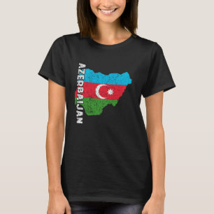 T-shirt Carte Vintage Azerbaïdjan Racines azerbaïdjanaises