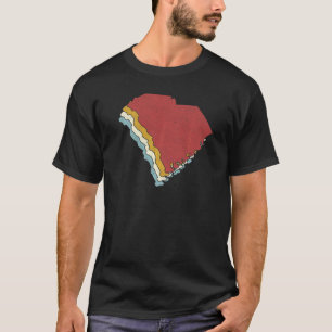 T-shirt Carte Vintage de l'état des États-Unis Retro Carol