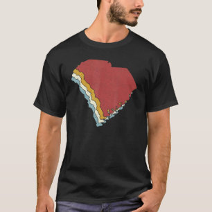 T-shirt Carte Vintage de l'état des États-Unis Retro Carol