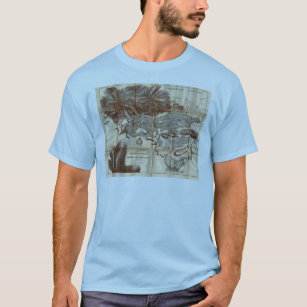 T-shirt Carte vintage de reconnaissance du lac de Saranac 