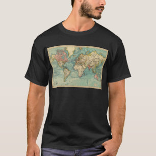 T-shirt Carte vintage du monde