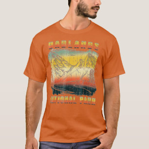 T-shirt Carte Vintage du parc national Badlands