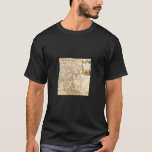 T-shirt Carte vintage du Vieux Monde Asie du Sud-Est