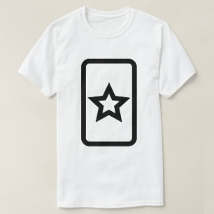 T-shirt Carte Zener   Hollow 5 Pointed Star