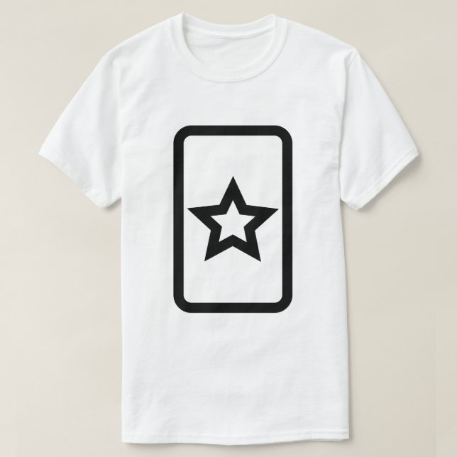 T-shirt Carte Zener | Hollow 5 Pointed Star (Design devant)