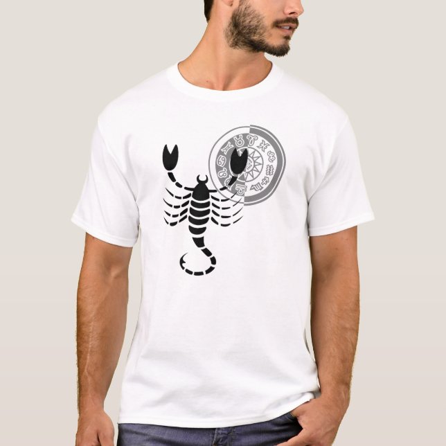 T-shirt Carte Zodiac Scorpio Scorpion style grec (Devant)
