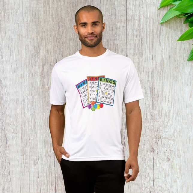 T-shirt Cartes de Bingo Mens actifs (Créateur téléchargé)