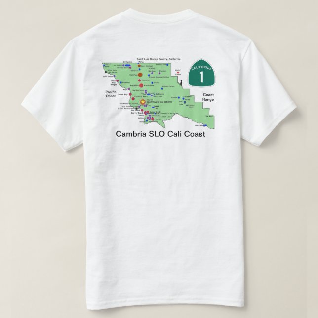 T-shirt Cartes de Cambria (Design dos)