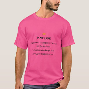 T-shirt Cartes de contacts professionnelles ou personnelle