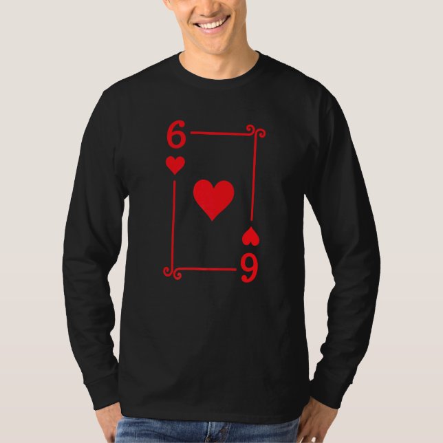 T-shirt Cartes de jeu - Coeurs correspondants - Six C (Devant)