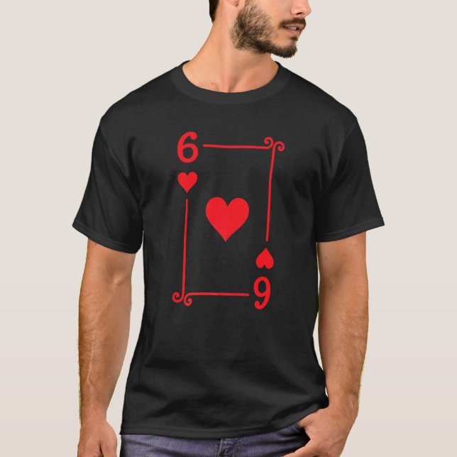 T-shirt Cartes de jeu - Coeurs correspondants - Six C (Devant)