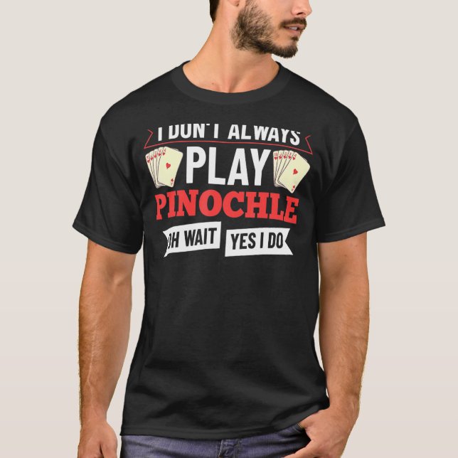 T-shirt Cartes de jeu Pinochle Points de pont double 1 (Devant)