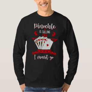 T-shirt Cartes de jeu Pinochle Points de pont double 3