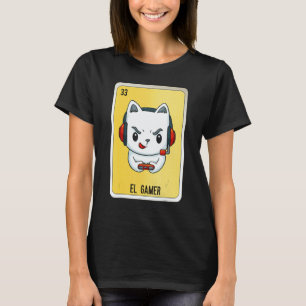 T-shirt Cartes de loto de bingo d'argot mexicain El Gamer