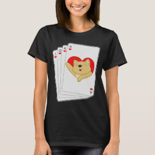 T-shirt Cartes de poker au chat