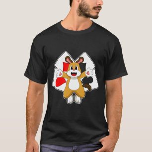 T-shirt Cartes de Poker de chien