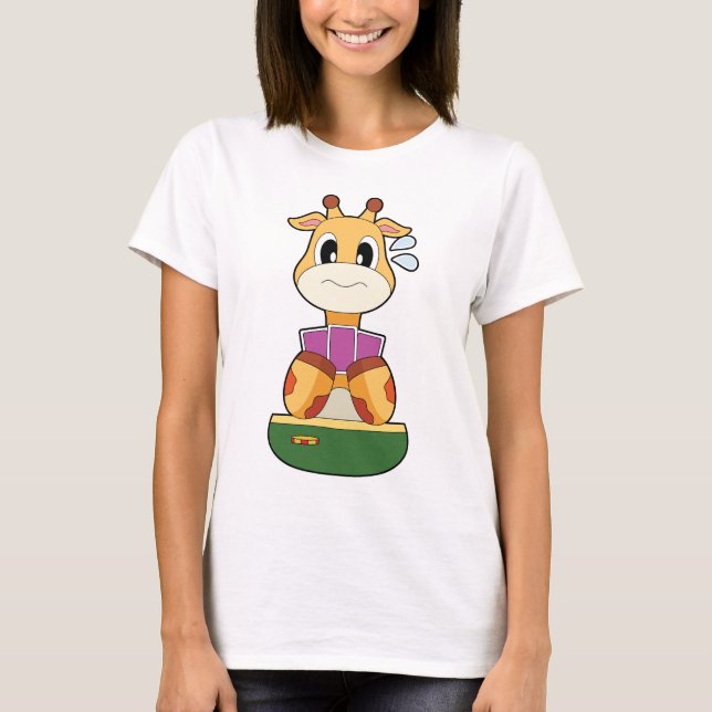 T-shirt Cartes de Poker Giraffe (Devant)