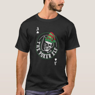 T-shirt Cartes de Poker Noël Elf Vintage L'Elfe Poker