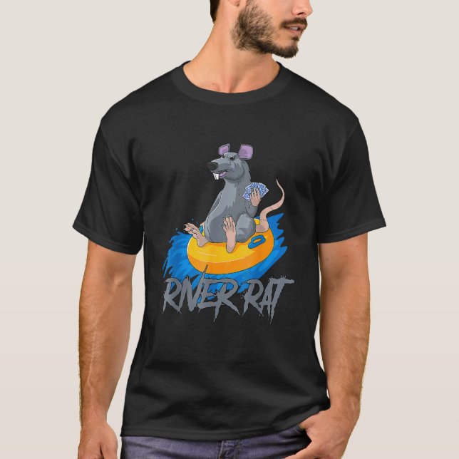 T-shirt Cartes de poker Texas Hold Em River Rat Casino (Devant)