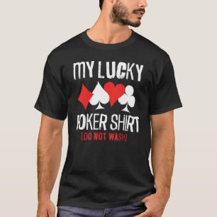 T-shirt Cartes De Poker Vintage Mon Lucky Poker Ne Pas Lav