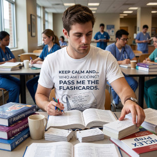 T-shirt Cartes de Révision Drôles pour Étudiants en Soins