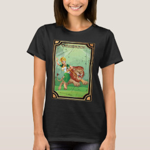 T-shirt Cartes de Tarot Force Lion Occult Fortune Plaque