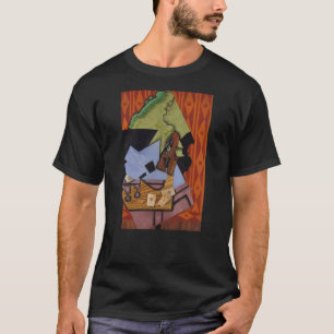T-shirt Cartes de violon et de jeu sur un Tableau