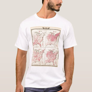 T-shirt Cartes de vitalité des Etats-Unis