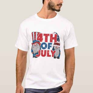T-shirt Cartes d'invitation gnomes patriotiques pour le 4
