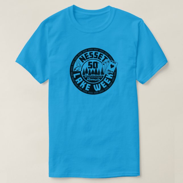 T-shirt Cartes Nesset Centre avant noir (Design devant)