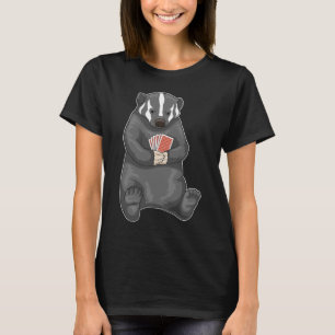 T-shirt Cartes Poker de badger de miel
