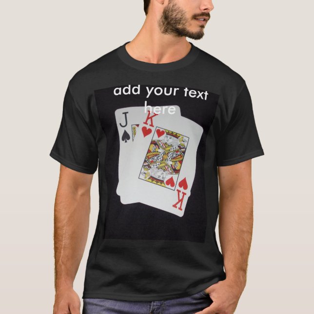 T-shirt Cartes Poker Jack Et King, (Devant)