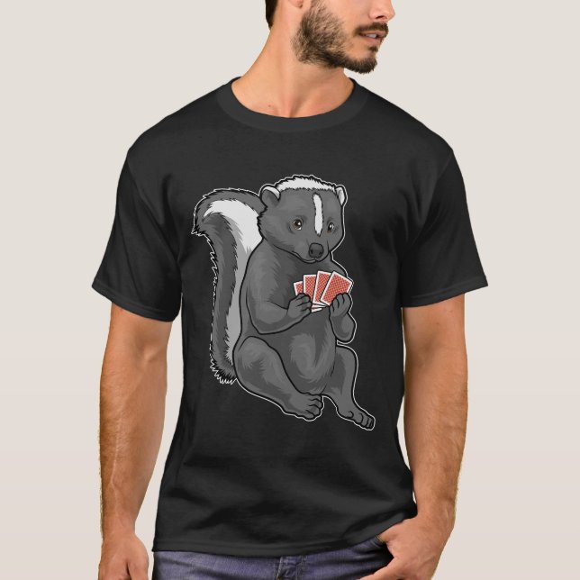 T-shirt Cartes Skunk Poker Poker (Devant)