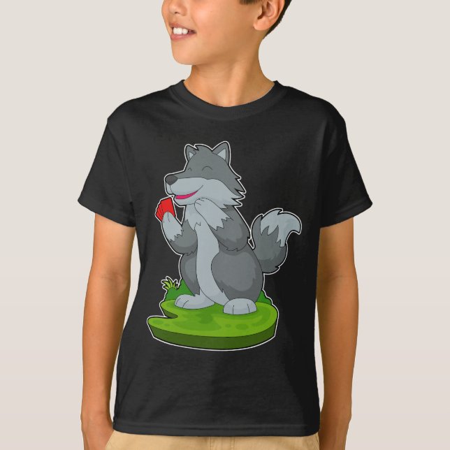 T-shirt Cartes Wolf Poker Poker (Devant)