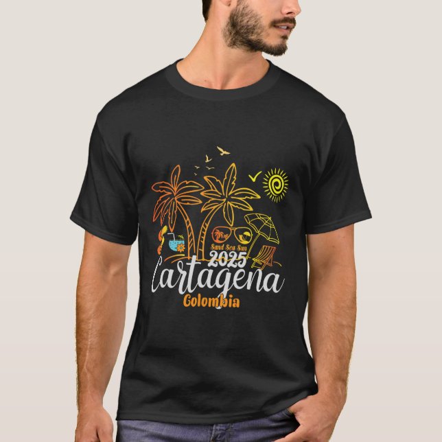 T-shirt Carthagène Colombie Famille Vacances 2025 Croisièr (Devant)