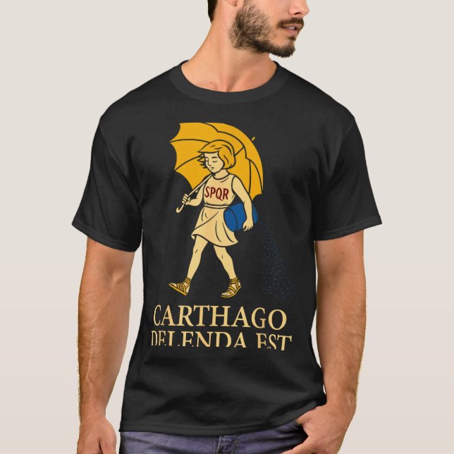 T-shirt Carthago Delenda Est Funny Roman History Attire (s (Devant)