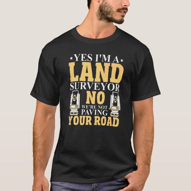 T-shirt Cartographe foncier Recorder foncier Land Sur (Devant)