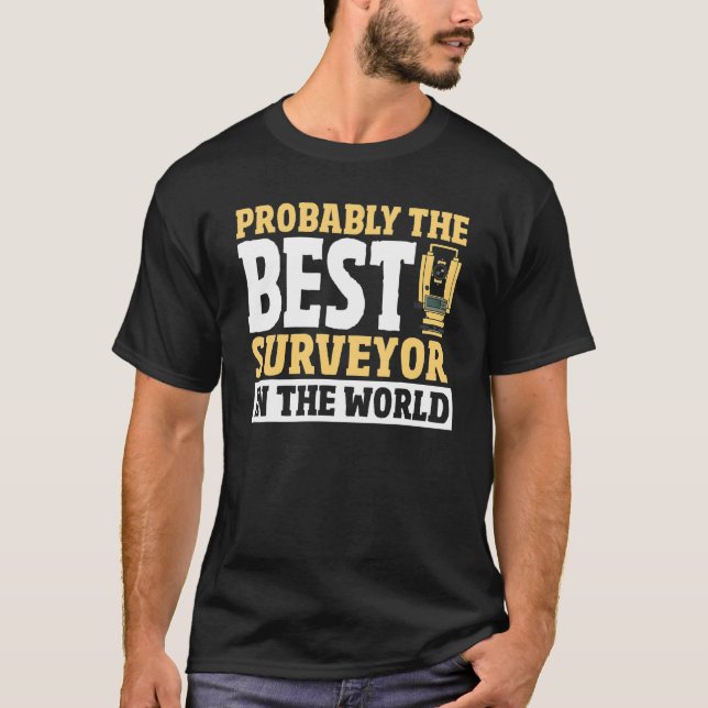 T-shirt Cartographe Land Recorder Land Surveering Land S (Devant)