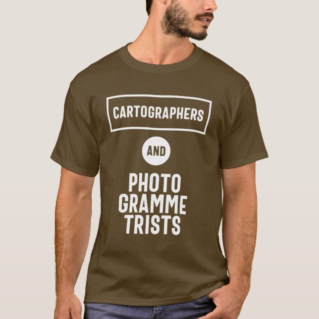 T-shirt Cartographes et photogrammétristes Titre du travai (Devant)