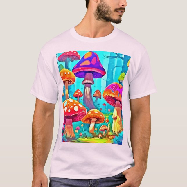 T-shirt Cartographie de champignons géants (Devant)