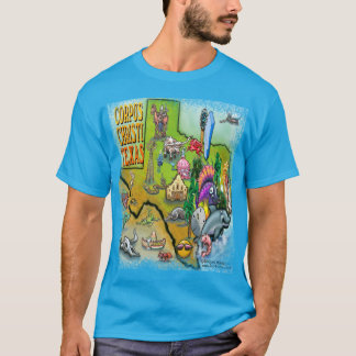 T-shirt Cartographie de Corpus Christi Tx