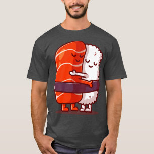 T-shirt Cartographie de couple de Saumon de sushi mignon