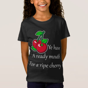 T-Shirt Cartographie Green Red Cherries Fruit Vector Art