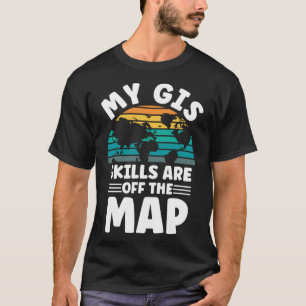 T-shirt Cartographie Topographie Cartographie Géographe
