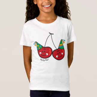 T-Shirt Cartographier Fun & Red Cheeky Cherries Avec Casqu