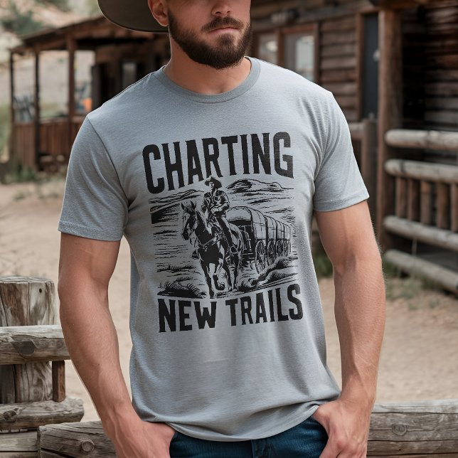 T-shirt Cartographier les nouveaux sentiers : Cowboy Wagon (Créateur téléchargé)