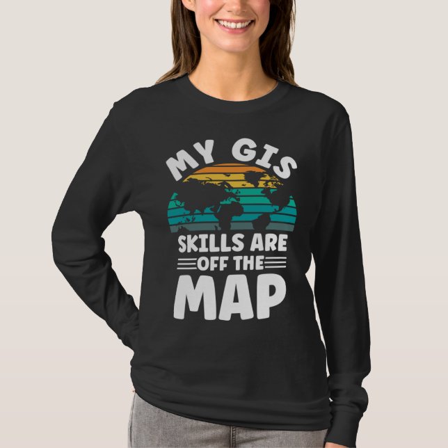 T-shirt Cartography Topography Mapping Geographer (Devant)