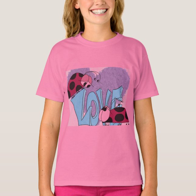 T-shirt Carton adorable Ladybug Love (Devant)