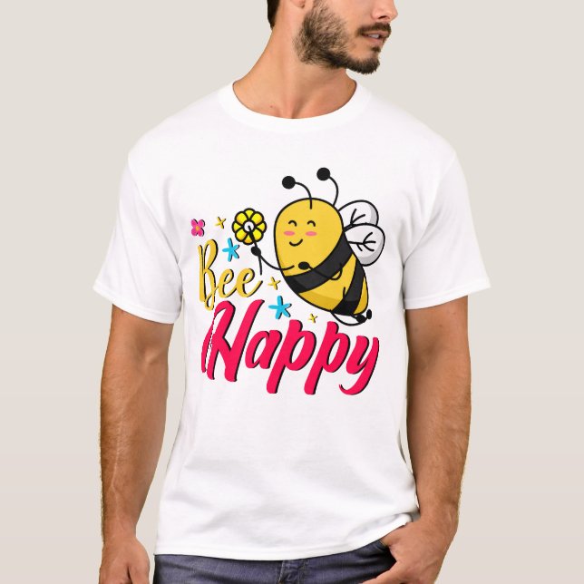 T-shirt Carton aux fleurs d'abeille (Devant)